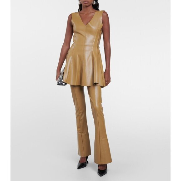 Norma Kamali Spat Legging in Woods Small New Womens Vegan Faux Leather - Picture 11 of 15